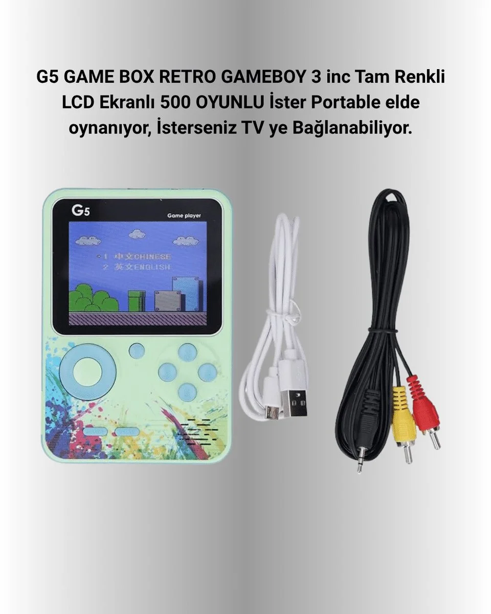 G5 Taşınabilir Retro Oyun Konsolu – Çocuk ve Yetişkinler İçin