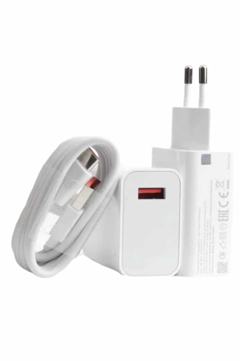 Beyaz Ultra Plus Hızlı Şarj Seti Şarj Adaptörü ve Kablosu 67W