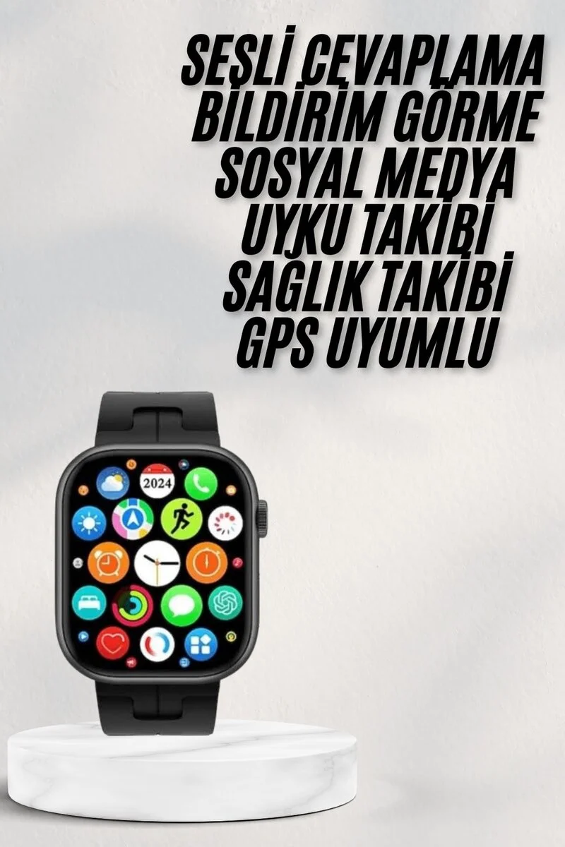 Akıllı Saat Android ve İOS Uyumlu Plastik Kordon Yeni Nesil
