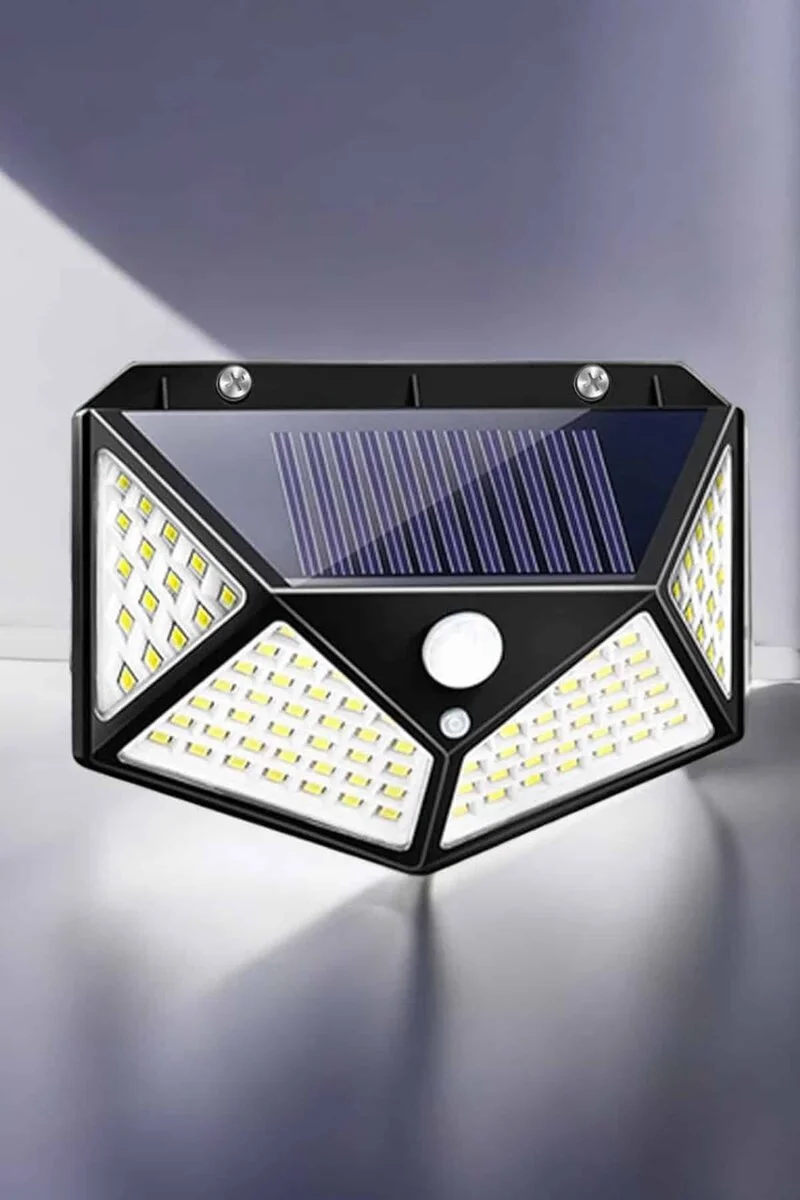 Güneş Enerjili Bahçe Aydınlatma Lambası Solar 100 Led Lamba