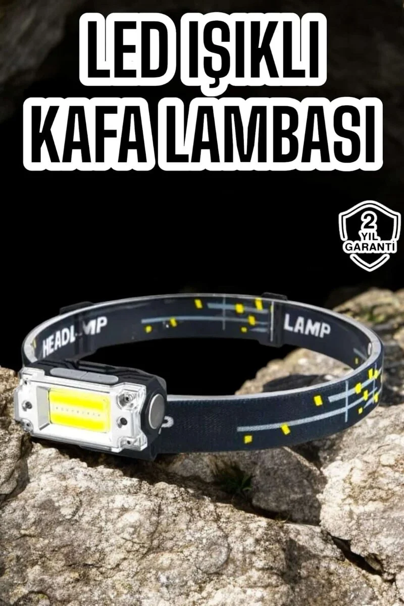Kamp Feneri Balıkçı Feneri Başlıklı Suya Dayanıklı Kafa Lambası