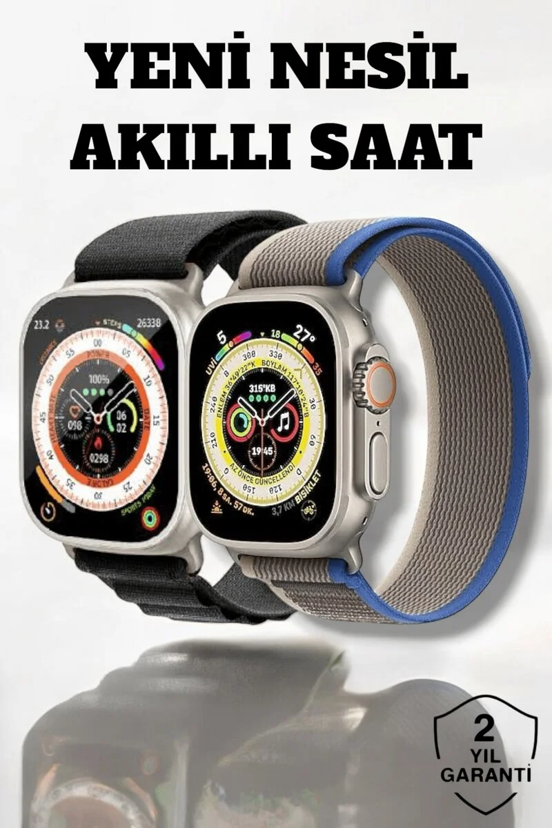 49MM Ekranlı Kan Basıncı ve Adımsayar Özellikli Bluetooth Akıllı Saat