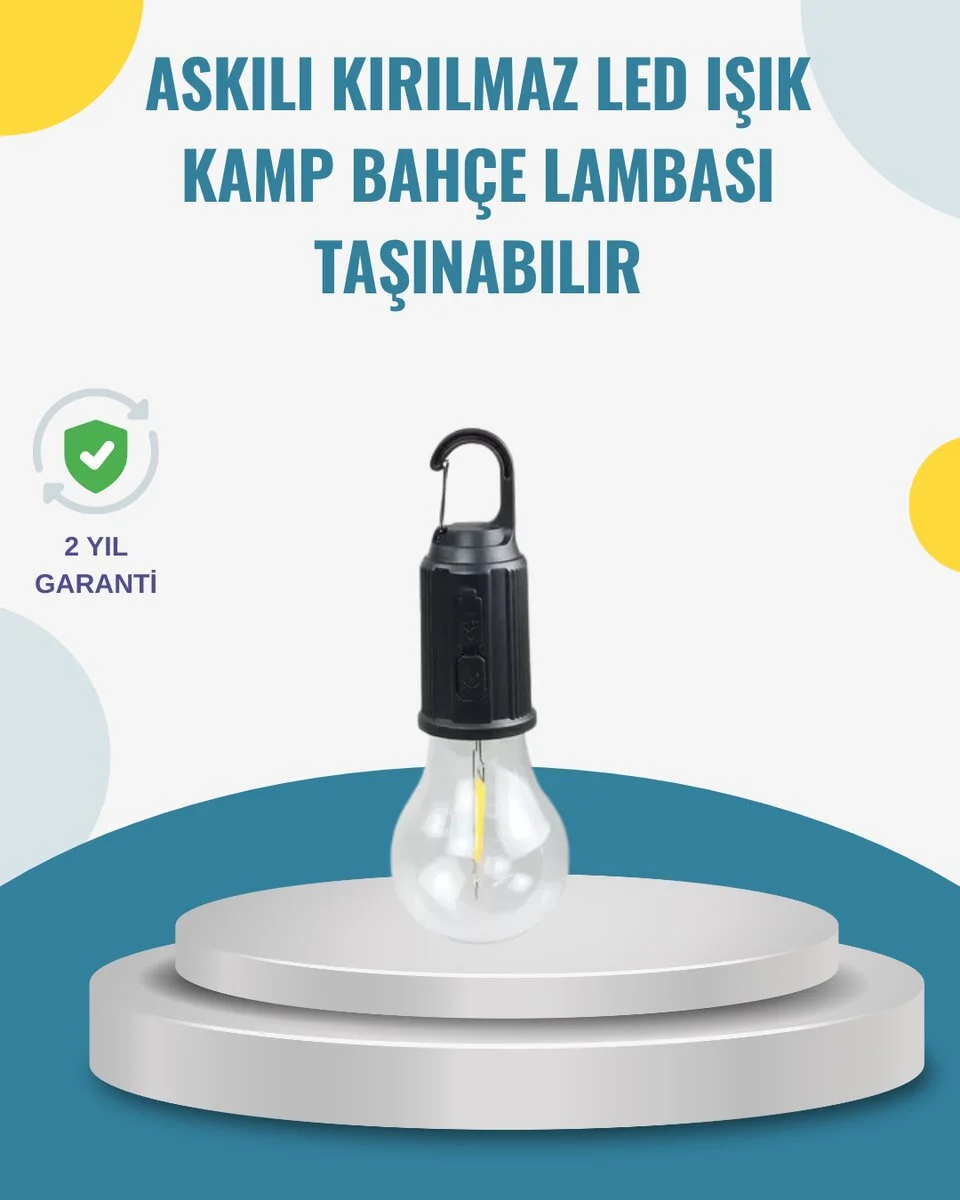 Taşınabilir Sıcak Işık Yayan Kamp Lambası