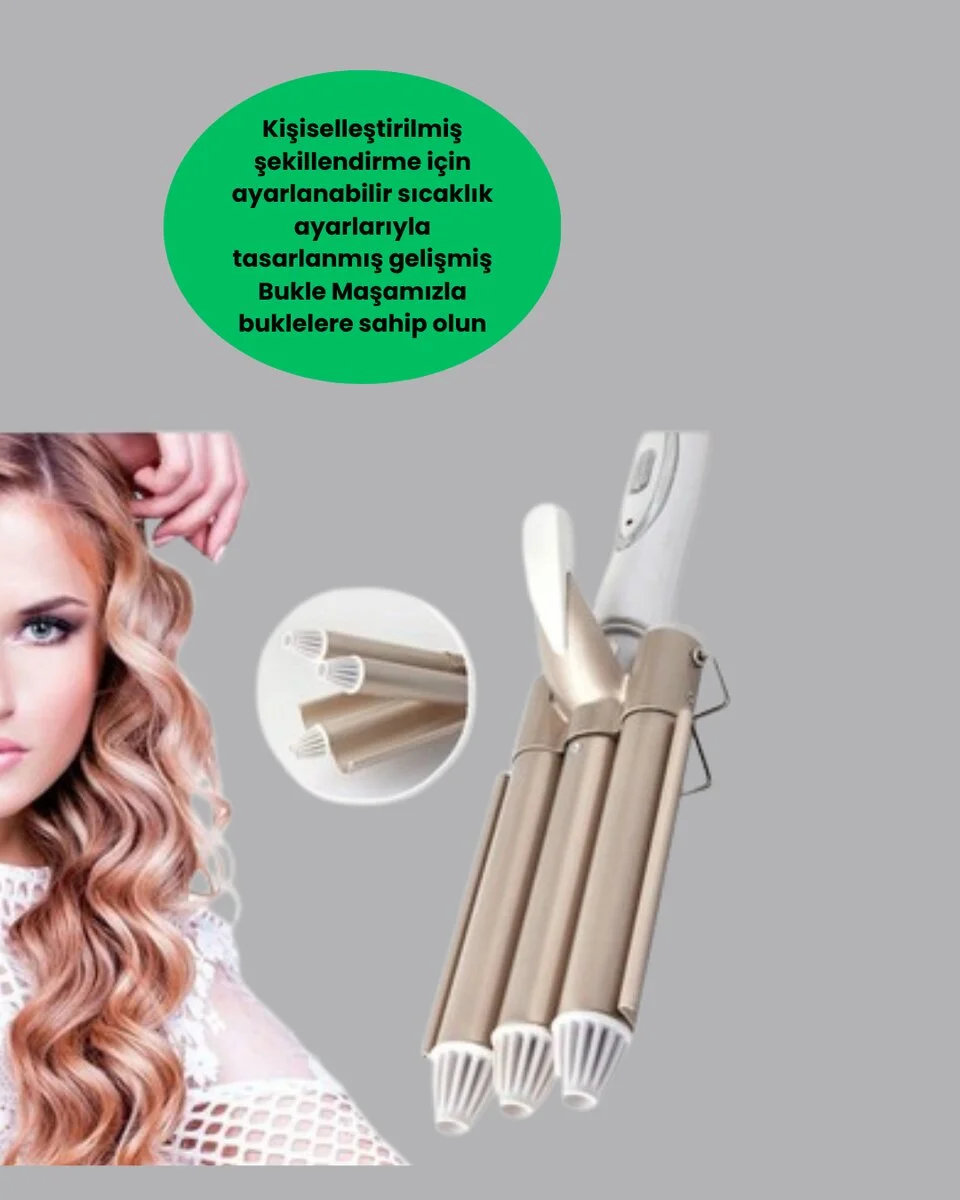 Bukle Saç Maşası – Kolay Kullanım Sağlıklı Bukleler yüksek ısılı