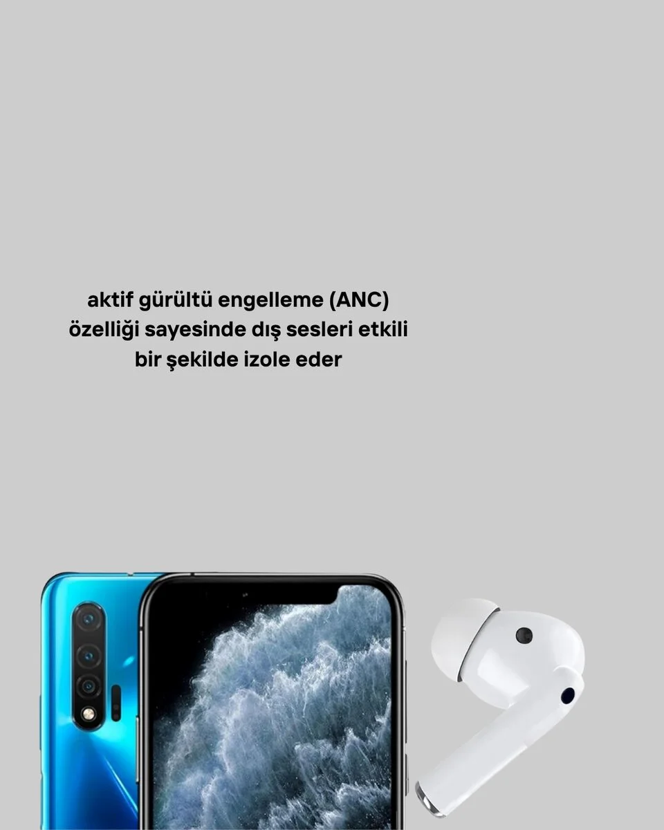 Gürültü Engelleme Özellikli Kablosuz Bluetooth Kulaklık –  Type-C Hızlı Şarj