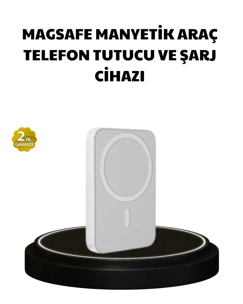 Manyetik Kablosuz Powerbank – iPhone 12/13/14/15 Uyumlu Hızlı Şarjlı Ultra Hafif