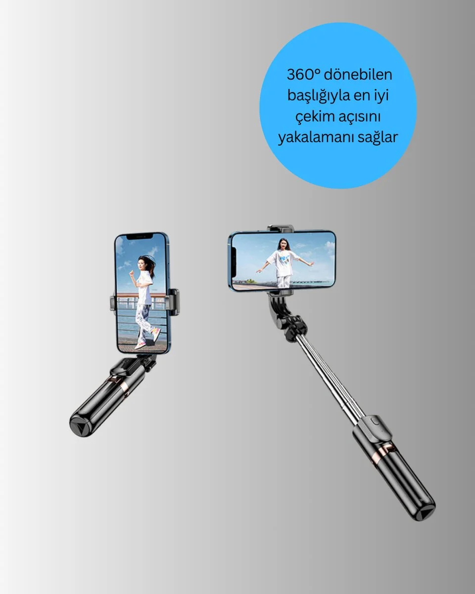 Bluetooth’lu Işıklı Selfie Çubuğu – Katlanabilir 130 cm