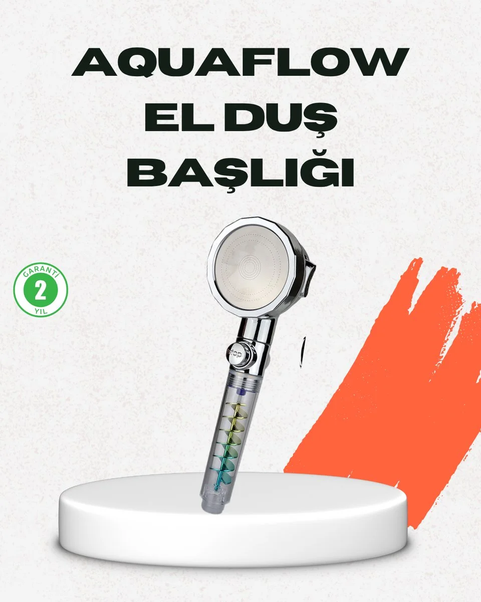 Rahatlatıcı Yağmur Etkili El Duşu – Döner Pervaneli Dayanıklı ve Şık Tasarım