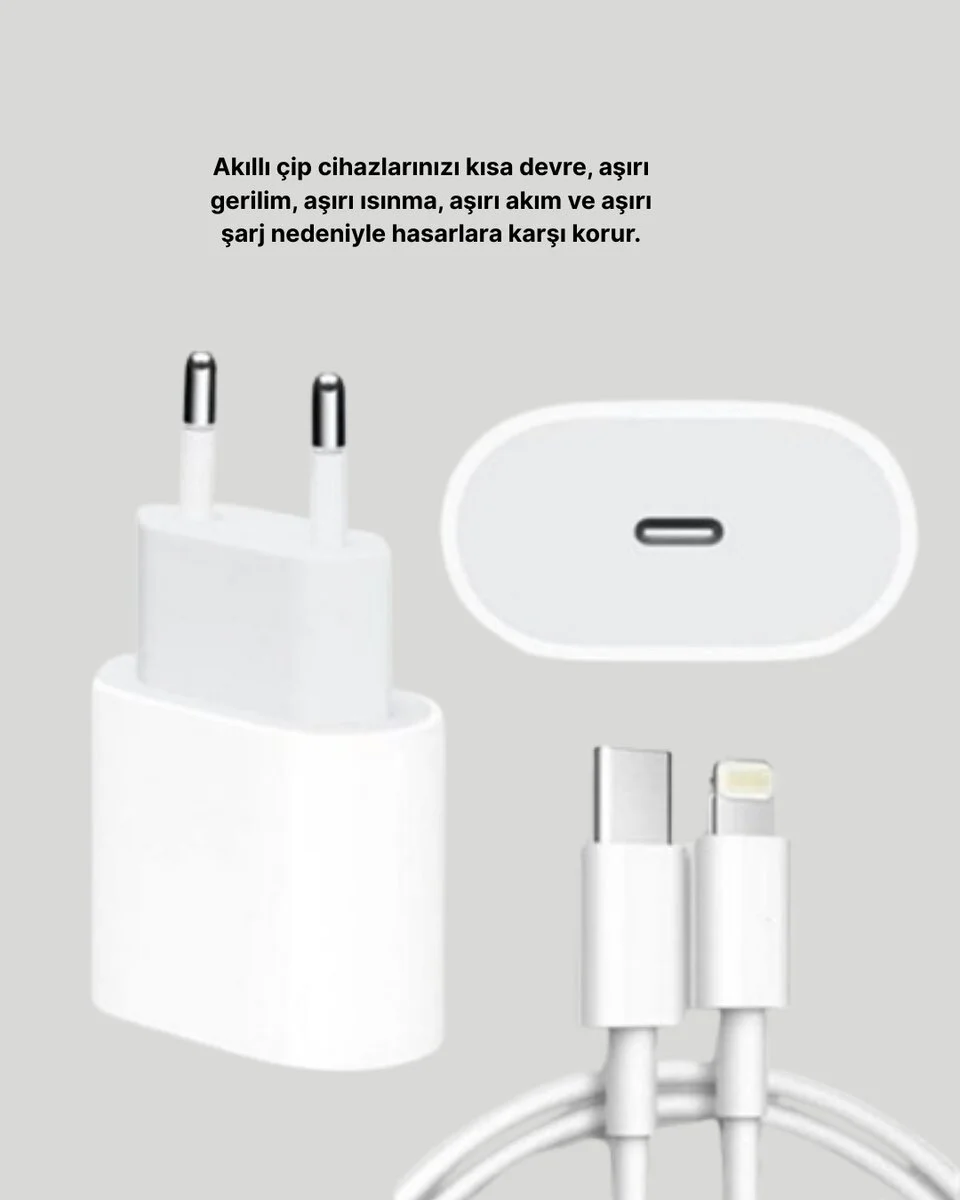 Yeni Nesil 20W USB-C Hızlı Şarj Cihazı iOS Tam Uyumlu