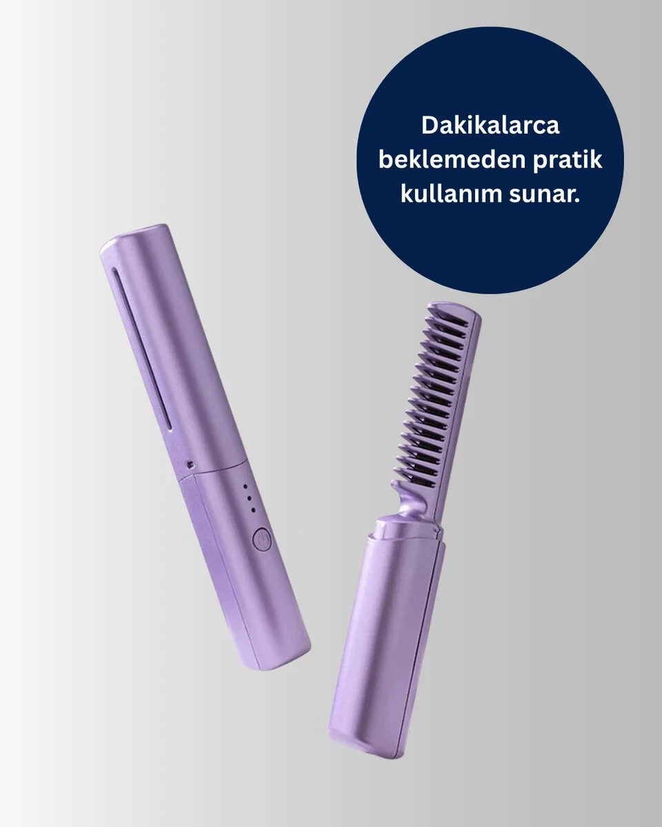 Taşınabilir Saç Düzleştirici Tarak – Ayarlanabilir Isı Kontrollü