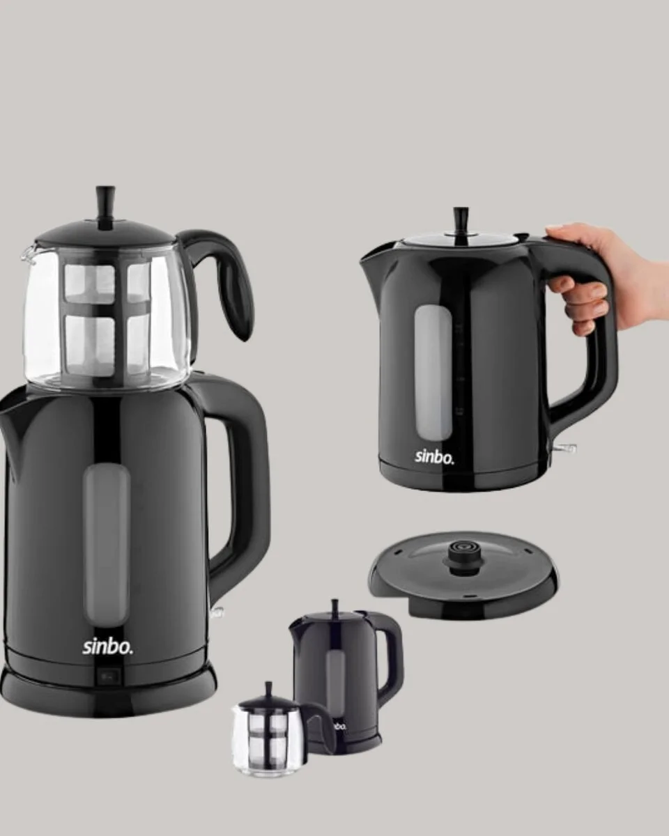 09 L Cam Demlik ve 17 L Su Haznesi ile Çay Keyfi