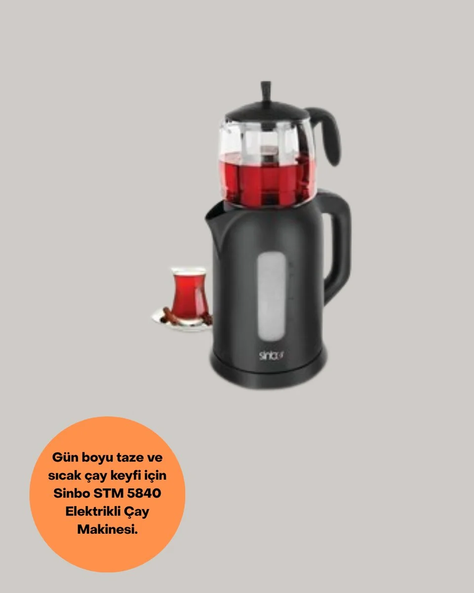 Sinbo STM 5840 Elektrikli Çay Makinesi 1800 Watt 17 Litre