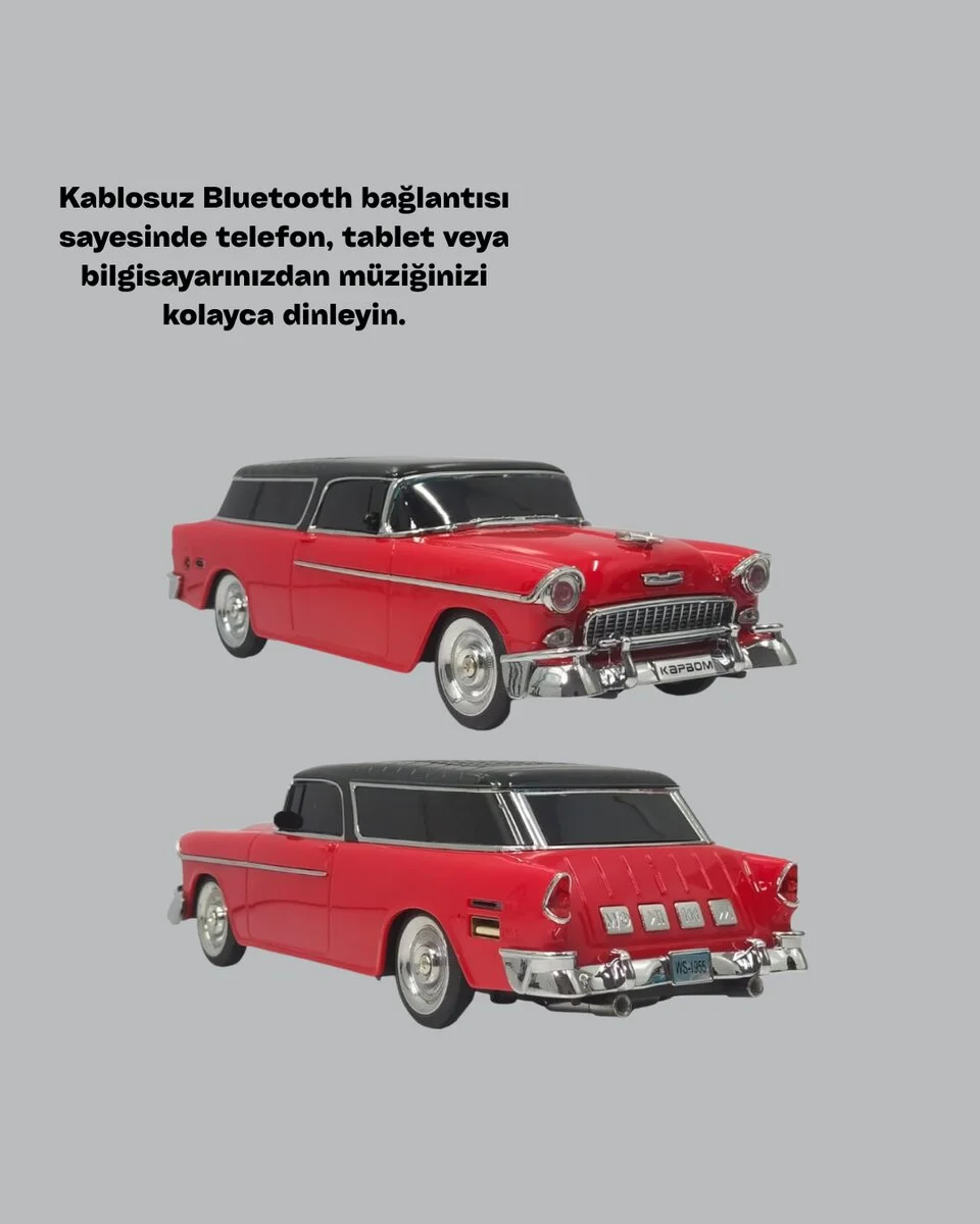 Taşınabilir Klasik Araç Tasarımlı Kablosuz Hoparlör
