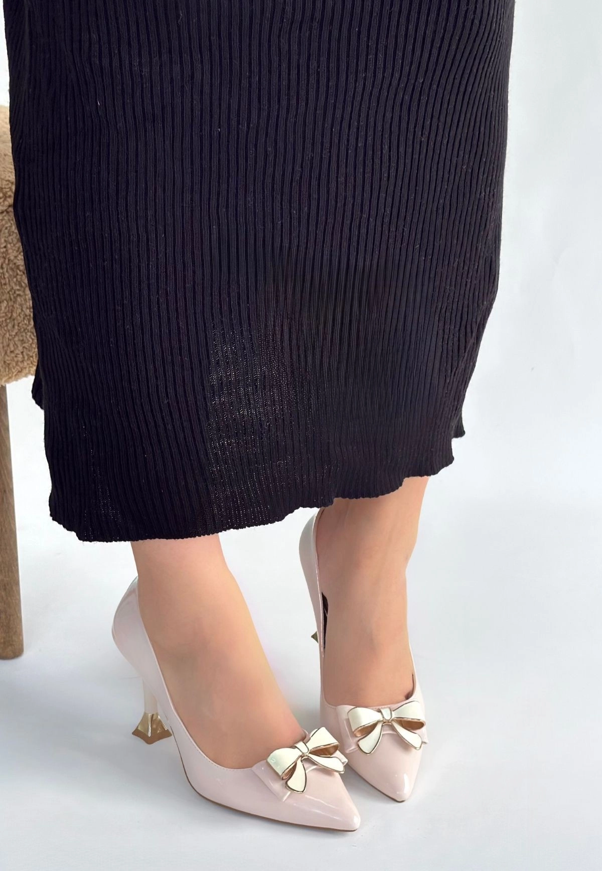 Coby Bej Rugan Topuklu Ayakkabı