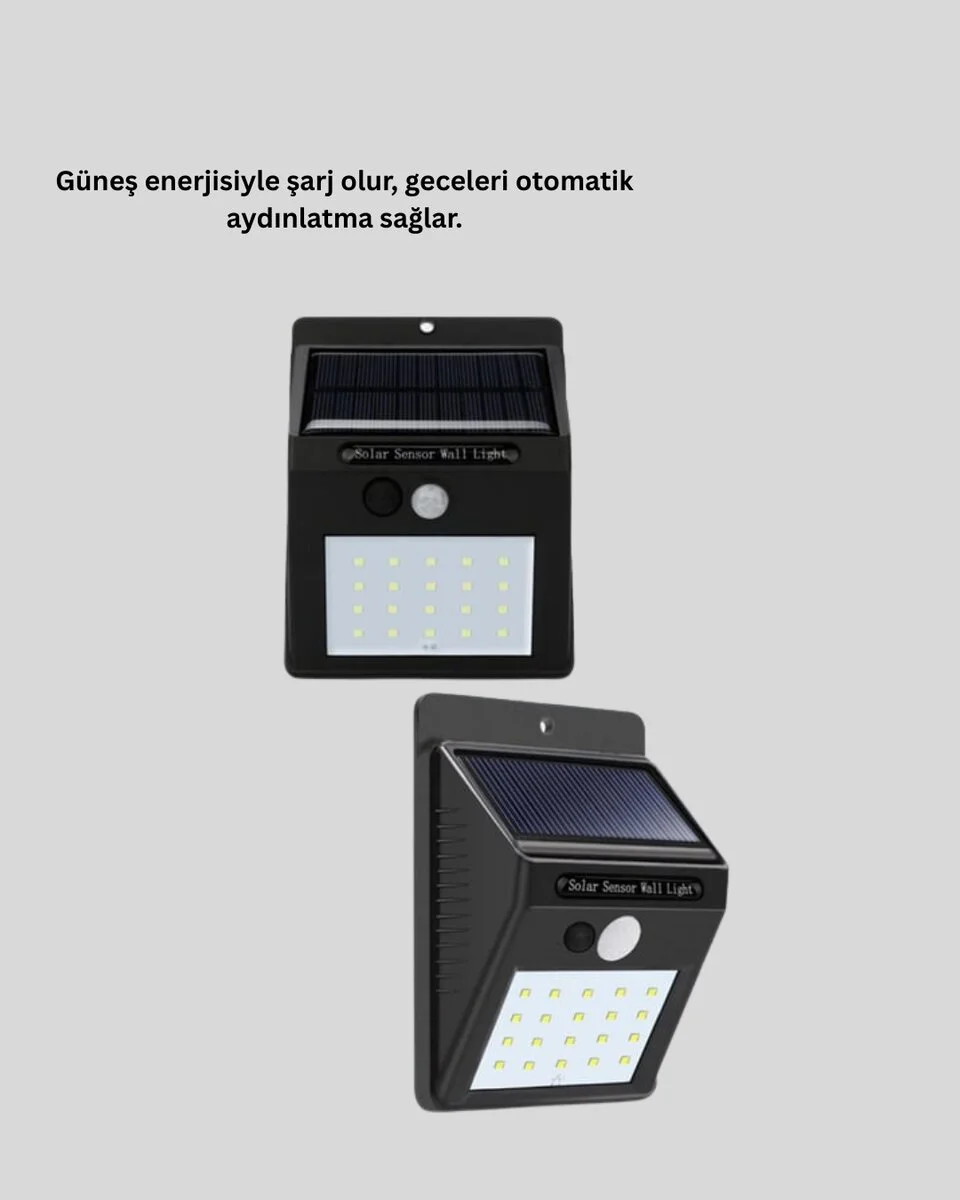 Hareket Algılamalı Solar LED Güvenlik Lambası