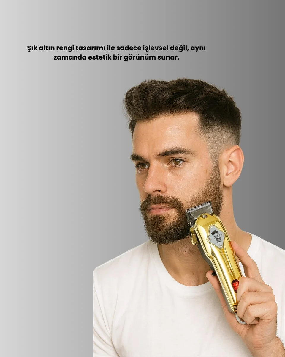 Type-C Şarjlı LCD Ekranlı Profesyonel Saç Sakal Tıraş Makinesi