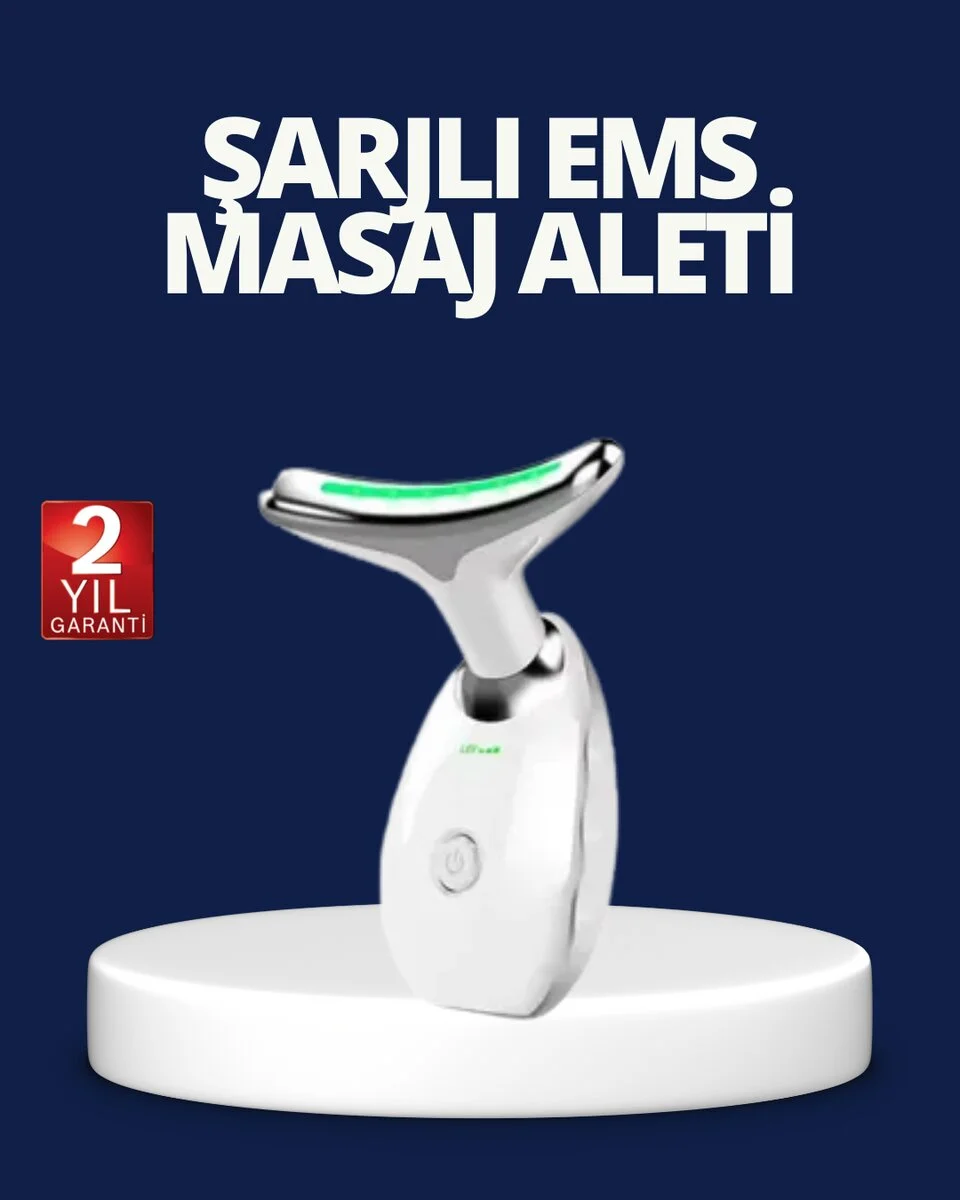 Yüz ve Boyun Sıkılaştırıcı Cilt Bakım Cihazı | EMS Mikro Akım & Kırışıklık Giderici