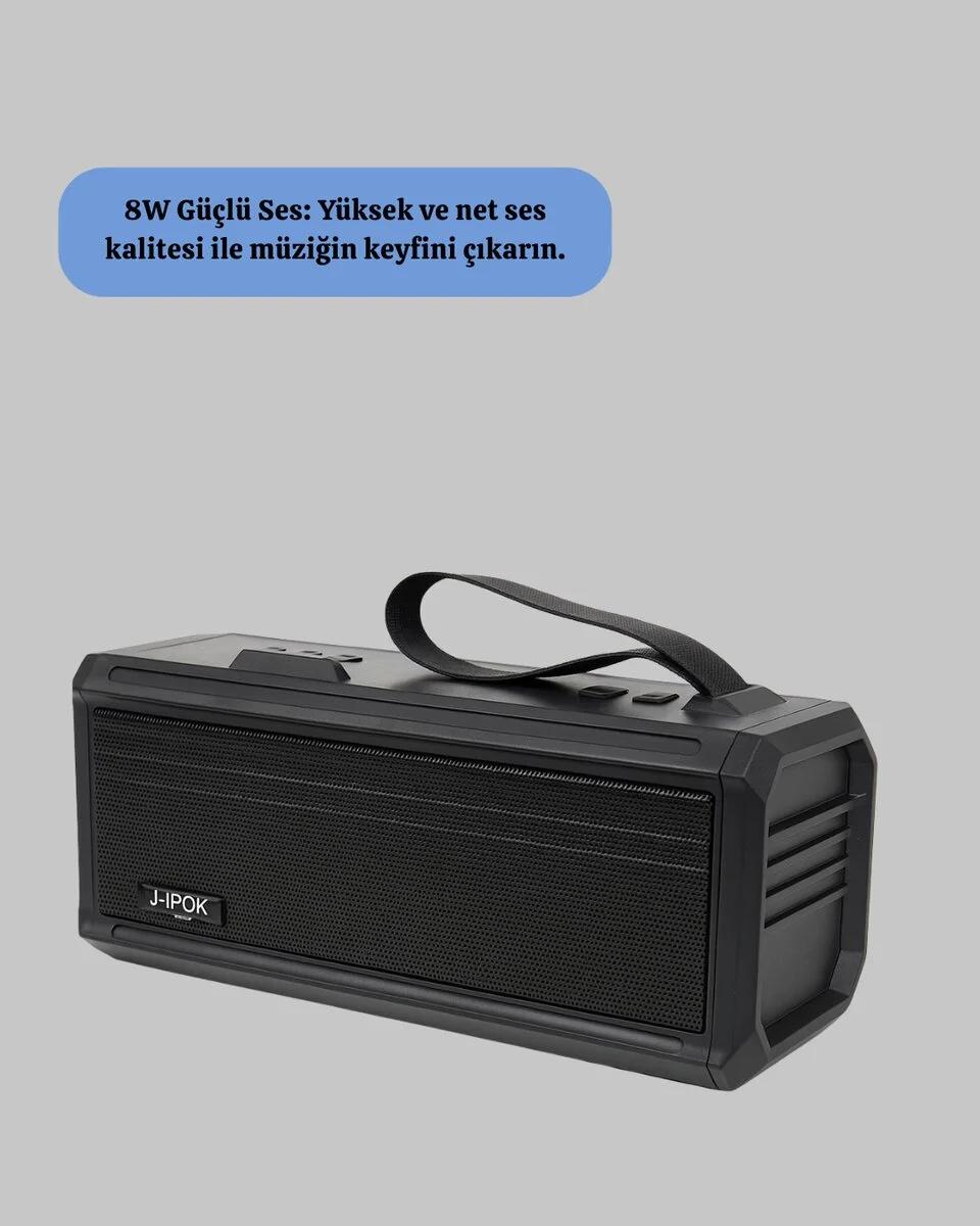 Kablosuz J-IPOX P520 Bluetooth Hoparlör Uzun Pil Ömrü ve Mikrofon