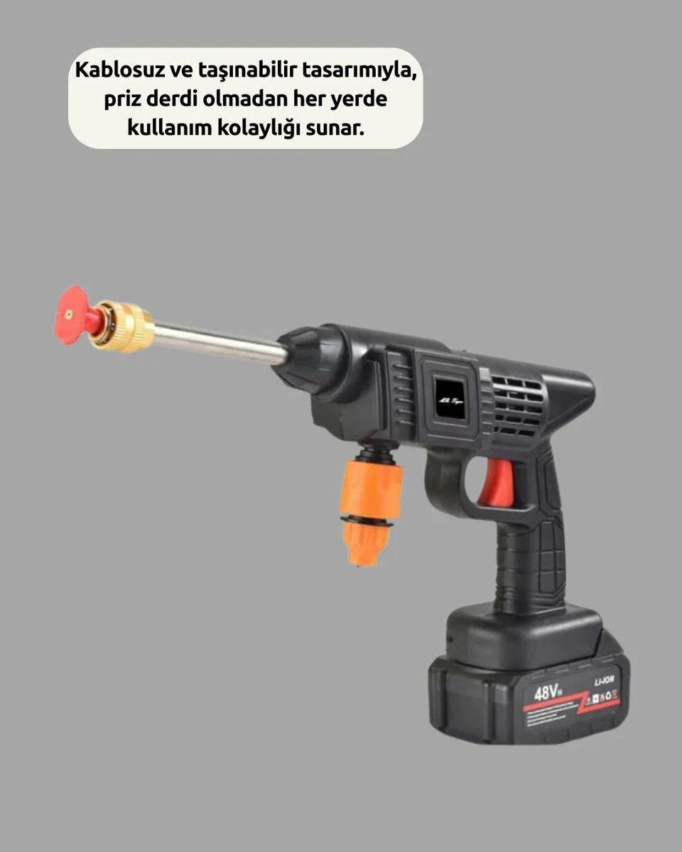 Kablosuz Taşınabilir Basınçlı Yıkama Tabancası Köpük Şişeli