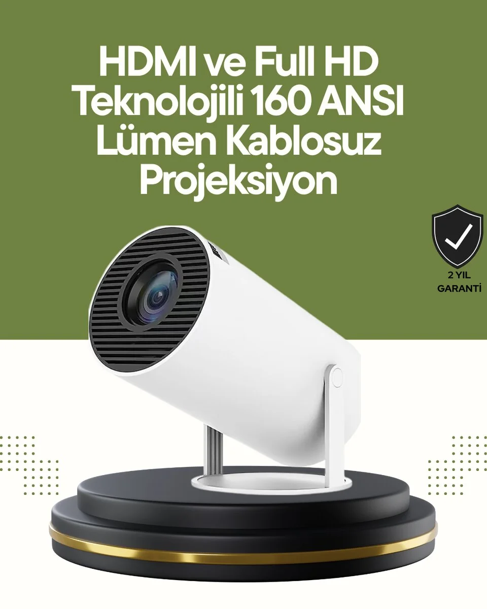 HDMI ve USB Girişli Uzun Ömürlü Ampullü Projeksiyon