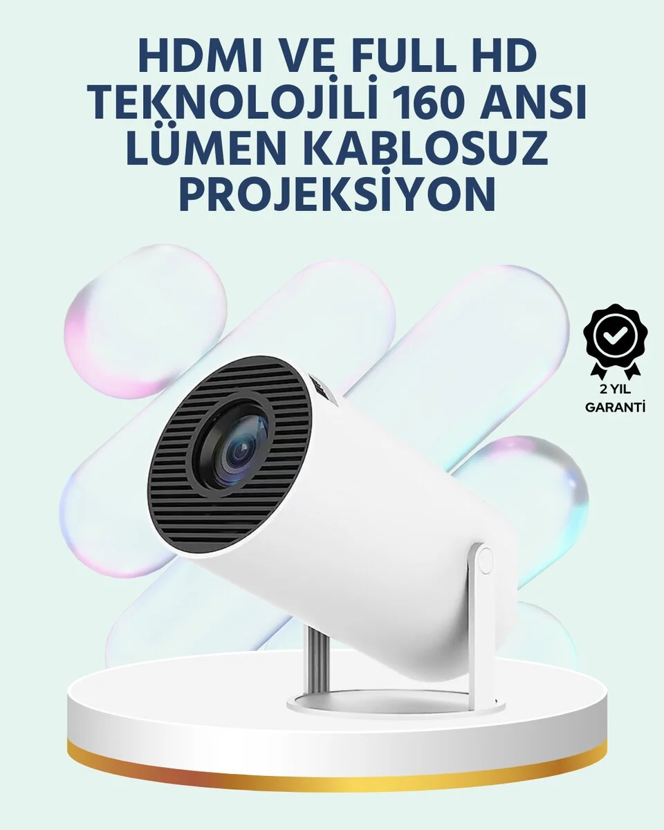 160 ANSI Lümen Parlaklığa Sahip Geniş Ekran Projeksiyon