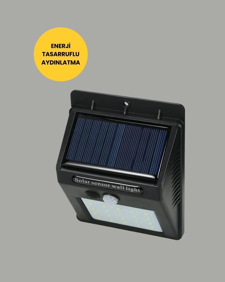 Bahçe ve Dış Mekanlar İçin Güneş Enerjili 20 LED Hareket Sensörlü Lamba