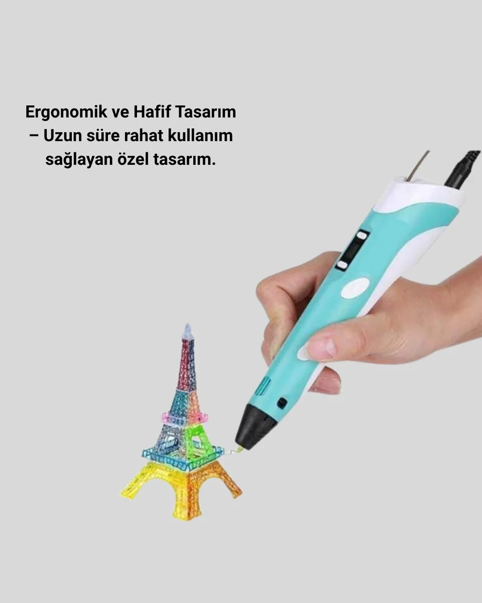 ABS ve PLA Filament Destekli 3D Yazıcı Kalem
