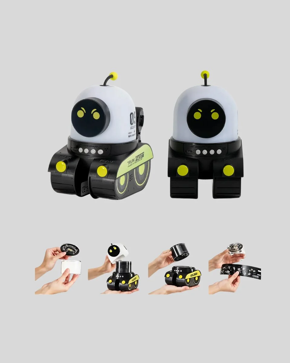 Robot Tasarımlı Bluetooth Hoparlörlü Yıldızlı Gökyüzü Projektör