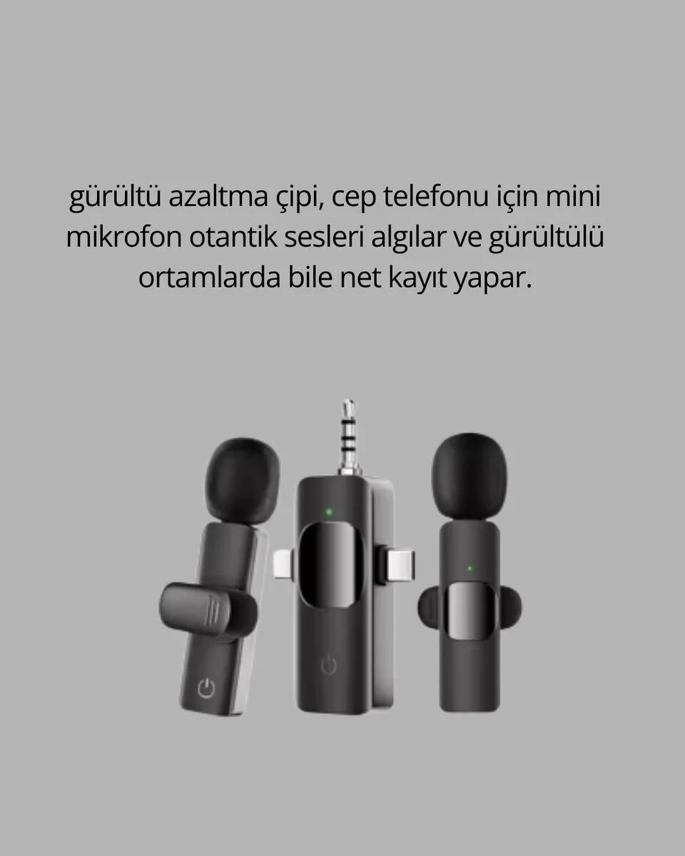Küçük Boyutlu Mikrofon - 8 Saat Kullanım