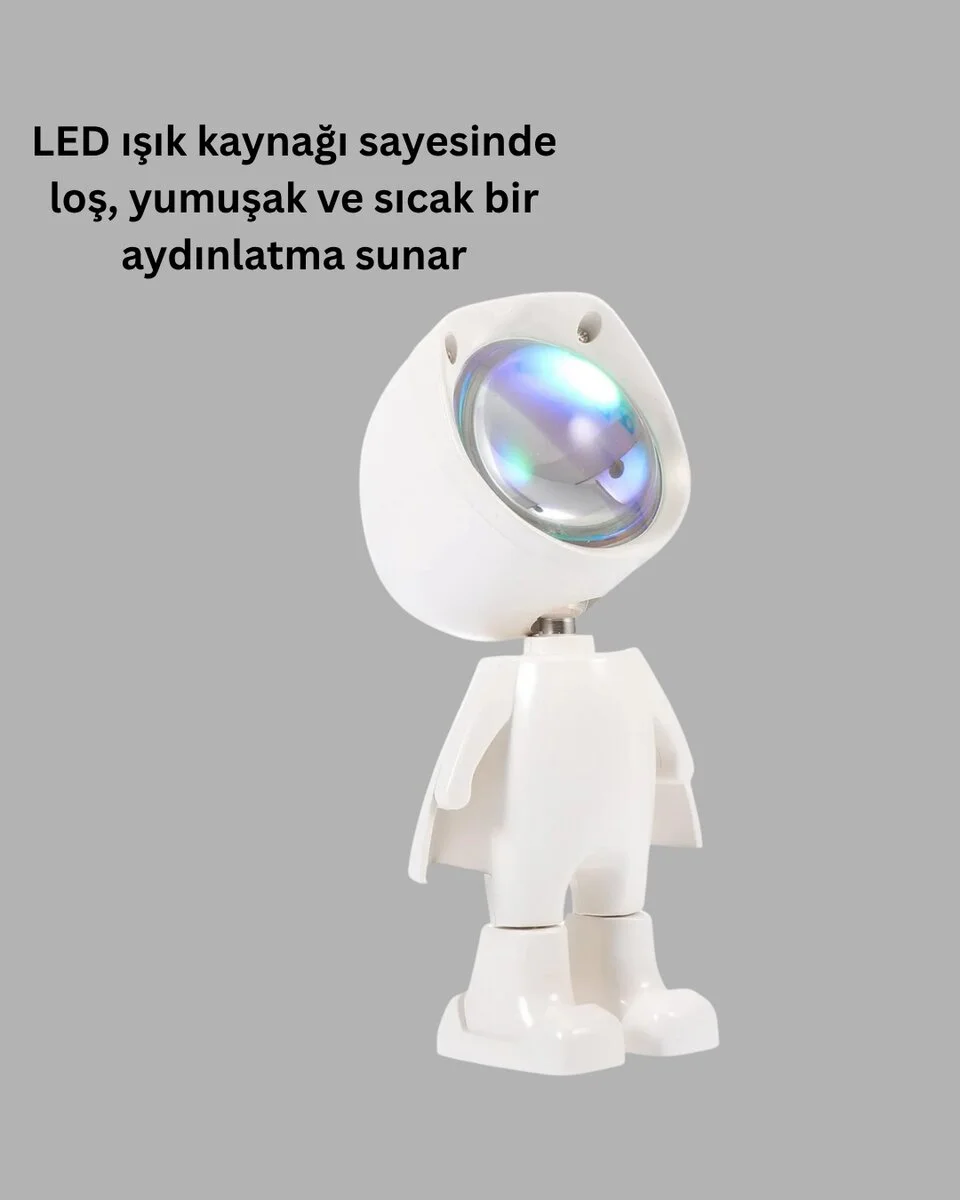 Dekoratif Gün Batımı Işığı – Astronot Figürlü