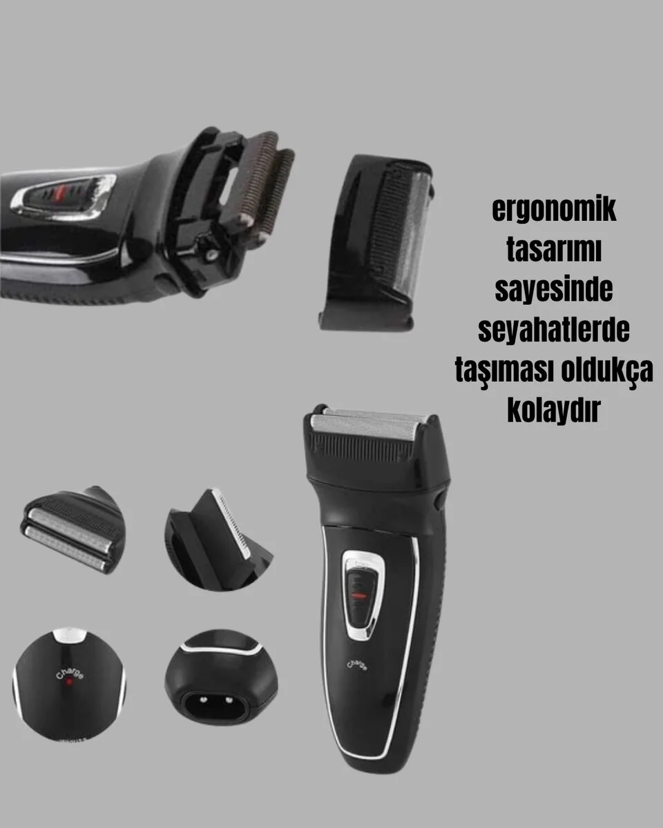 Şarj Göstergeli Yıkanabilir Erkek Tıraş Makinesi