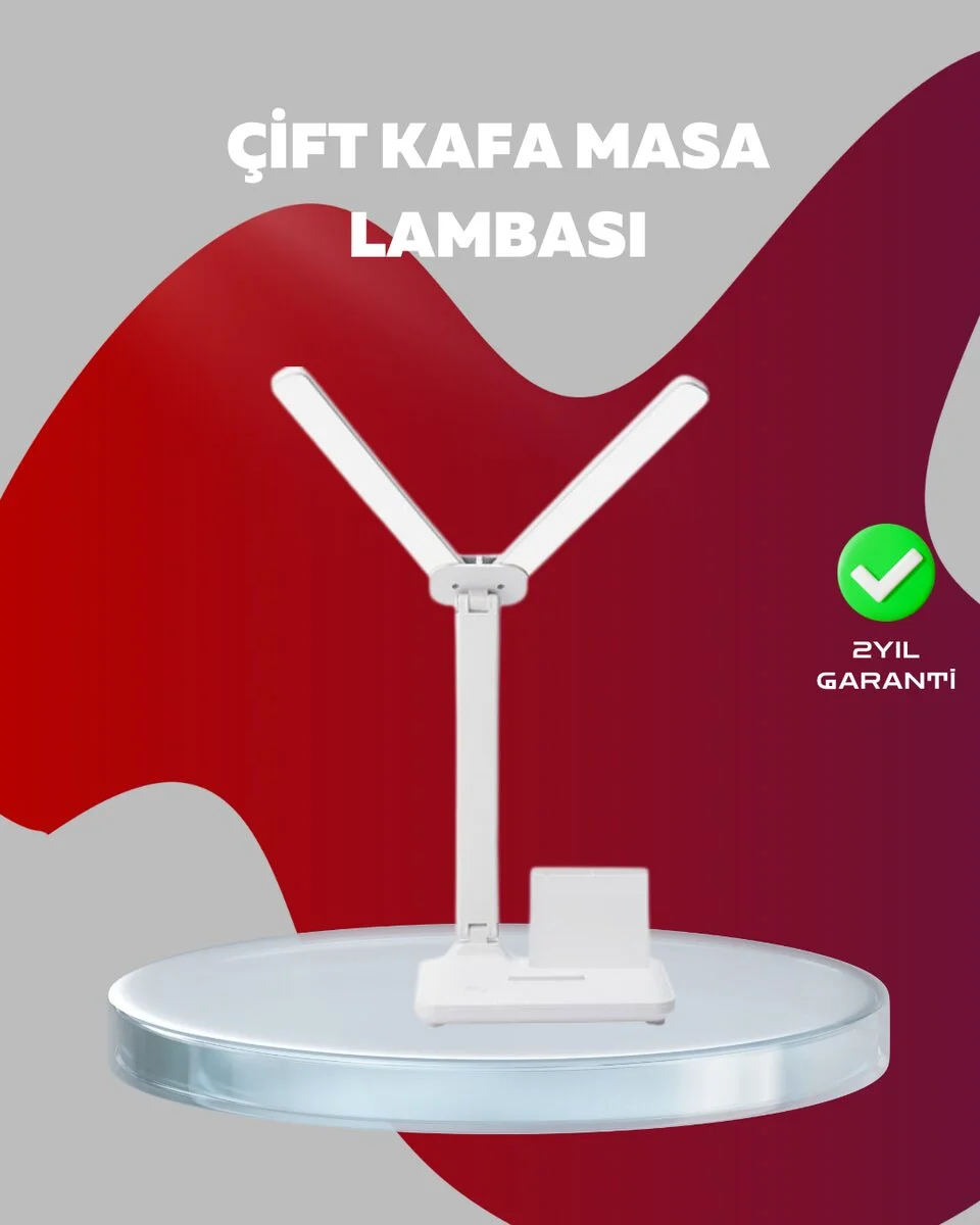 Kısılabilir LED Masa Lambası – Kalemlik Telefon Standı ve Okuma Işığı Bir Arada