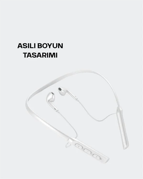 Kablosuz Bluetooth Kulaklık – Boyun Askılı 100 Saat Pil Ömrü