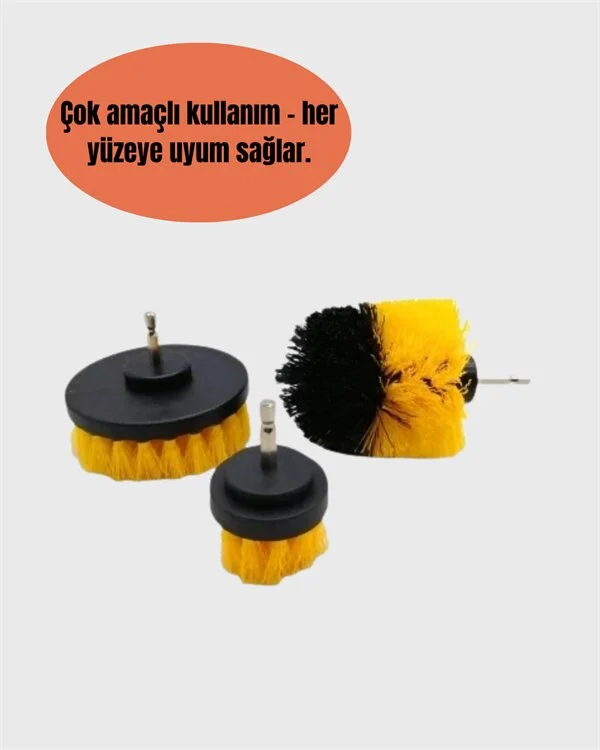 Yüksek Devirde Etkili Temizlik Sağlayan Matkap Ucu Fırça Seti