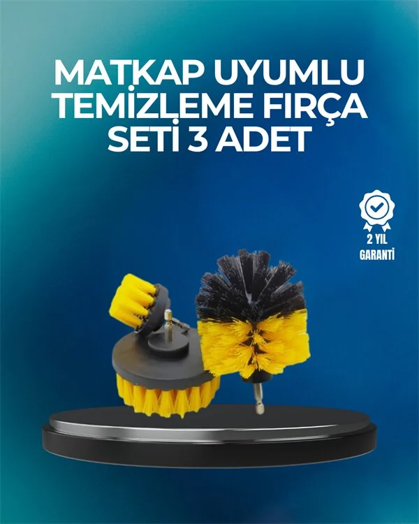 Derinlemesine Temizlik İçin Dayanıklı Kıllı Matkap Fırçası Başlığı