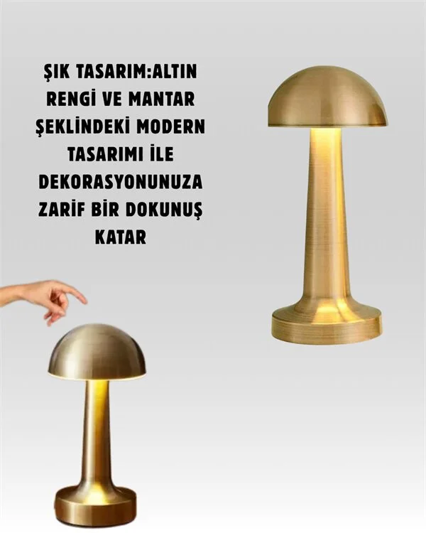 Taşınabilir Dokunmatik LED Lamba – Sıcak & Soğuk Işık Ayarı