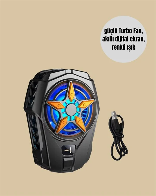 Mobil Cihaz Soğutma Radyatörü – Metal+ABS Type-C Kablolu
