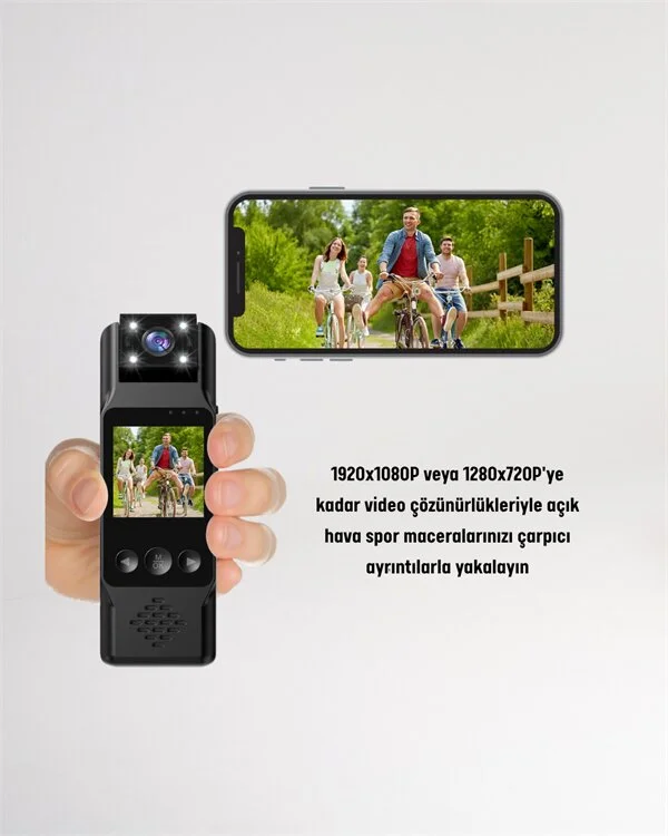Kablosuz WiFi Bağlantılı Full HD Mini Kamera – Döngüsel Kayıt ve Hareket Algılama Özellikli