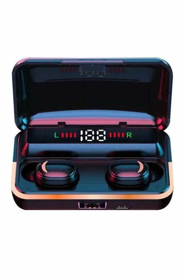 Bluetooth Kulaklık Dijital Şarj Göstergeli Powerbankli Bass Özellikli Kablosuz Kulakiçi 5.1 Mikrofonlu