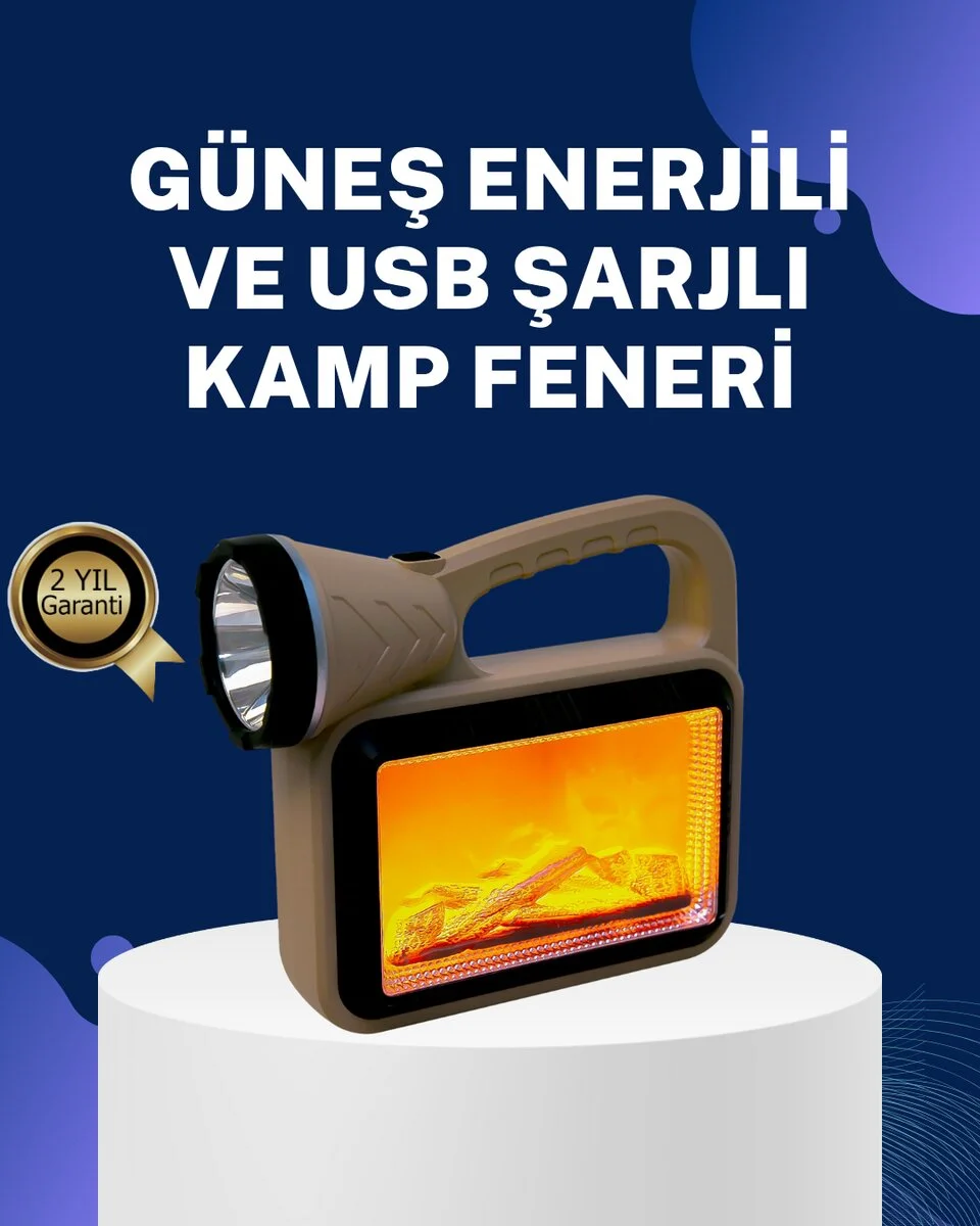 Solar Alev Lambası – Kamp Bahçe ve Dış Mekan İçin