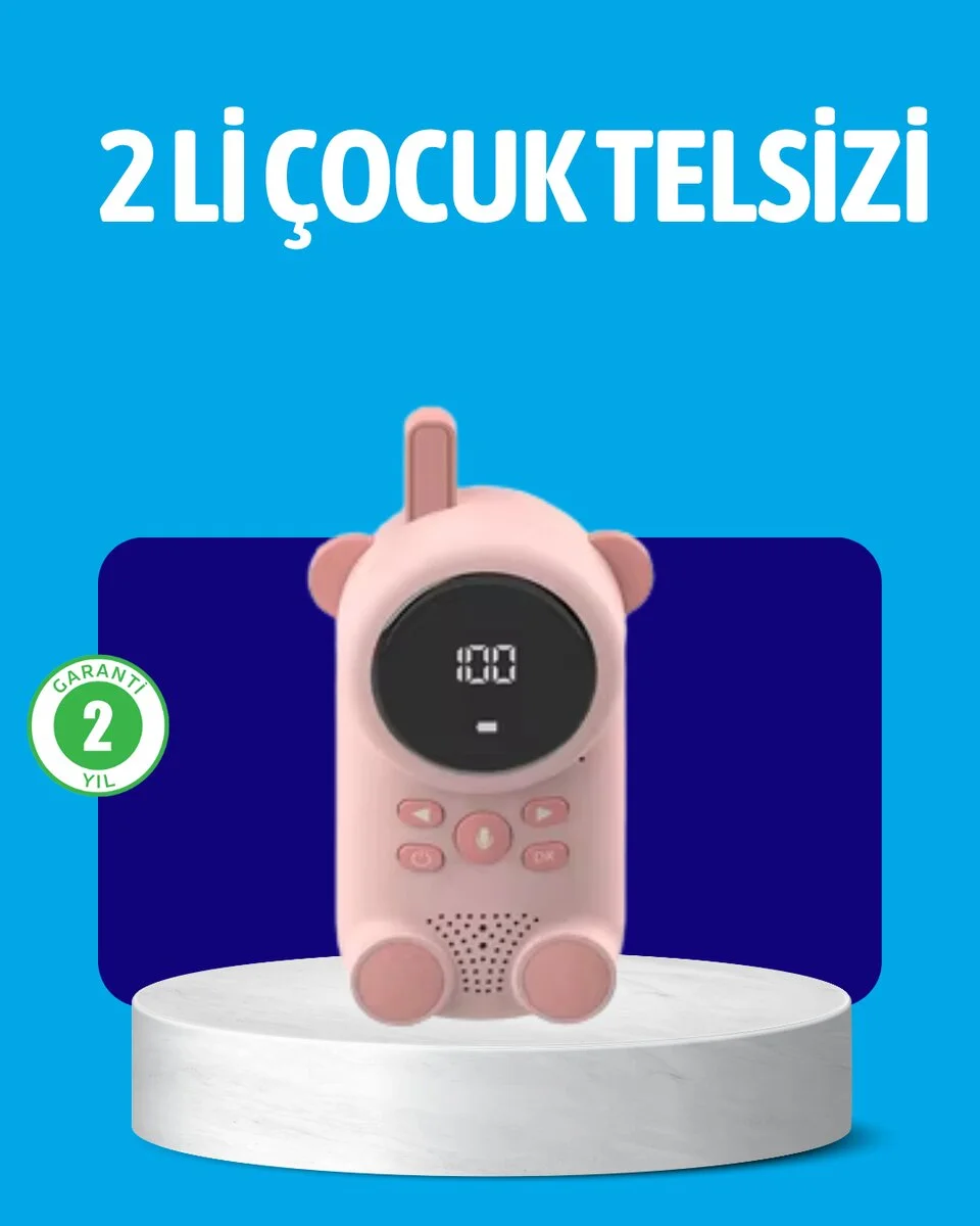 USB Şarjlı Çocuk Telsizi – Renkli Ekran VOX Modu Kompakt Tasarım