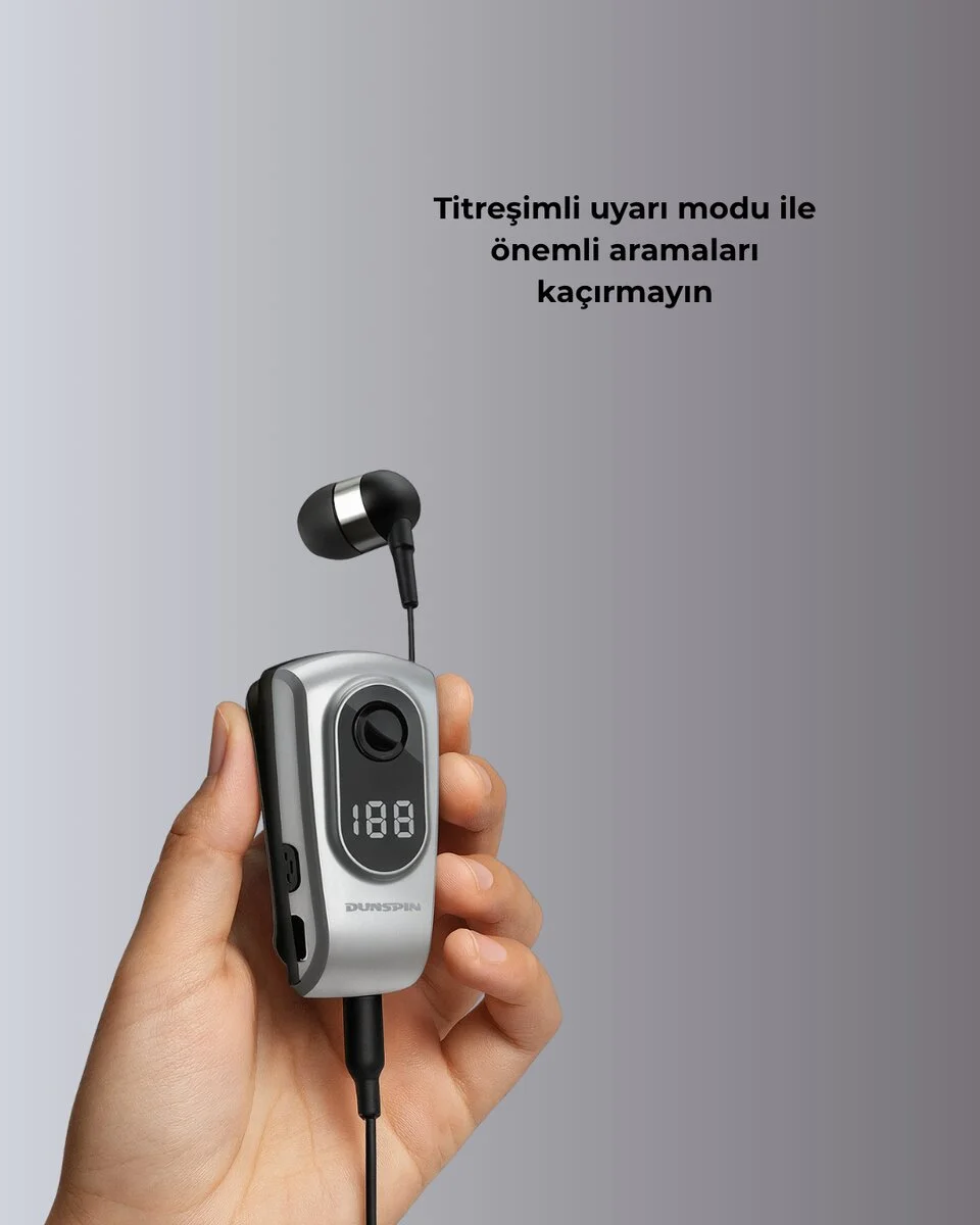 Titreşimli Bluetooth Kulaklık – Uzun Pil Ömrü Dijital Ekranlı Kablosuz Tasarım