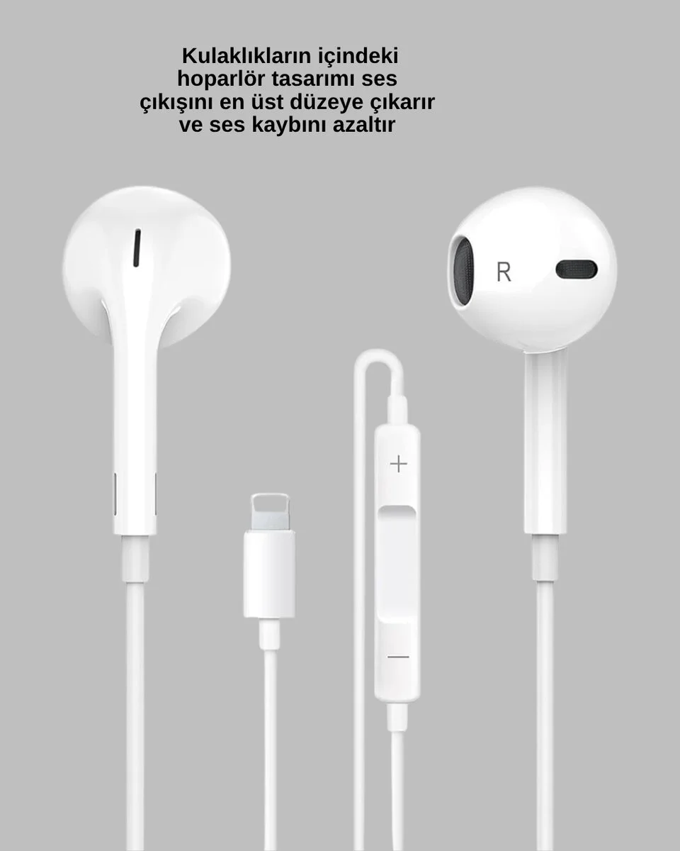 Yüksek Ses Kaliteli Mikrofonlu Kablolu Kulak İçi Kulaklık