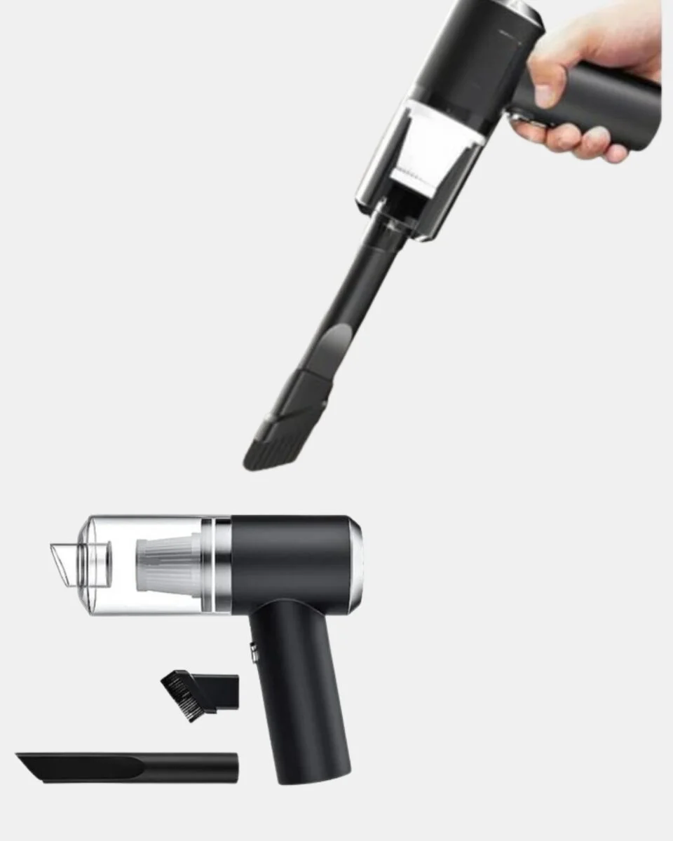 Taşınabilir Vakumlu Araç Süpürgesi – Katlanabilir Sap Yıkanabilir Filtre 120W Motor