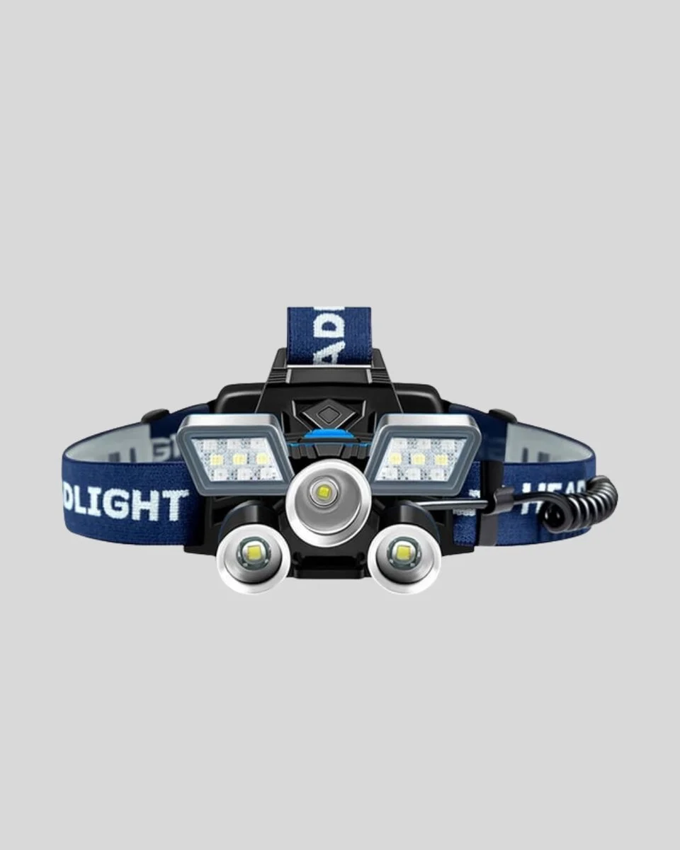 Outdoor ve Gece Balıkçılığı İçin LED Kafa Lambası – USB Şarjlı 60° Ayarlanabilir Far