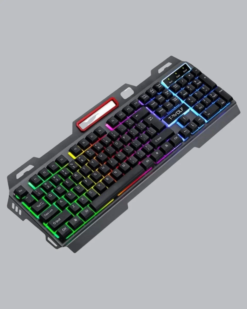 RGB Işıklı Oyuncu Klavye Mouse Seti – Türkçe Q Ayarlanabilir DPI Ergonomik ve Dayanıklı Tasarım