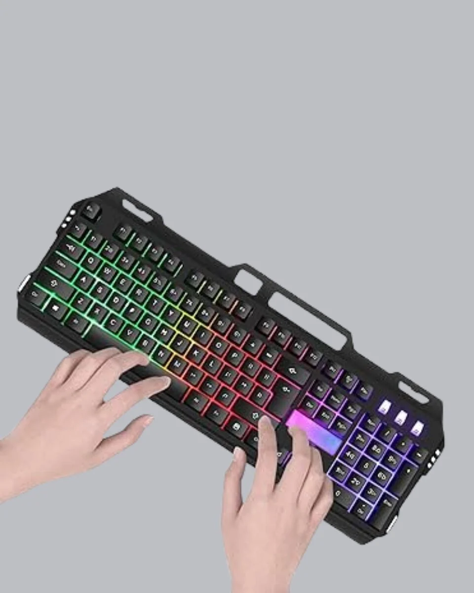 RGB Işıklı Oyuncu Klavye Mouse Seti – Türkçe Q Ayarlanabilir DPI Ergonomik ve Dayanıklı Tasarım