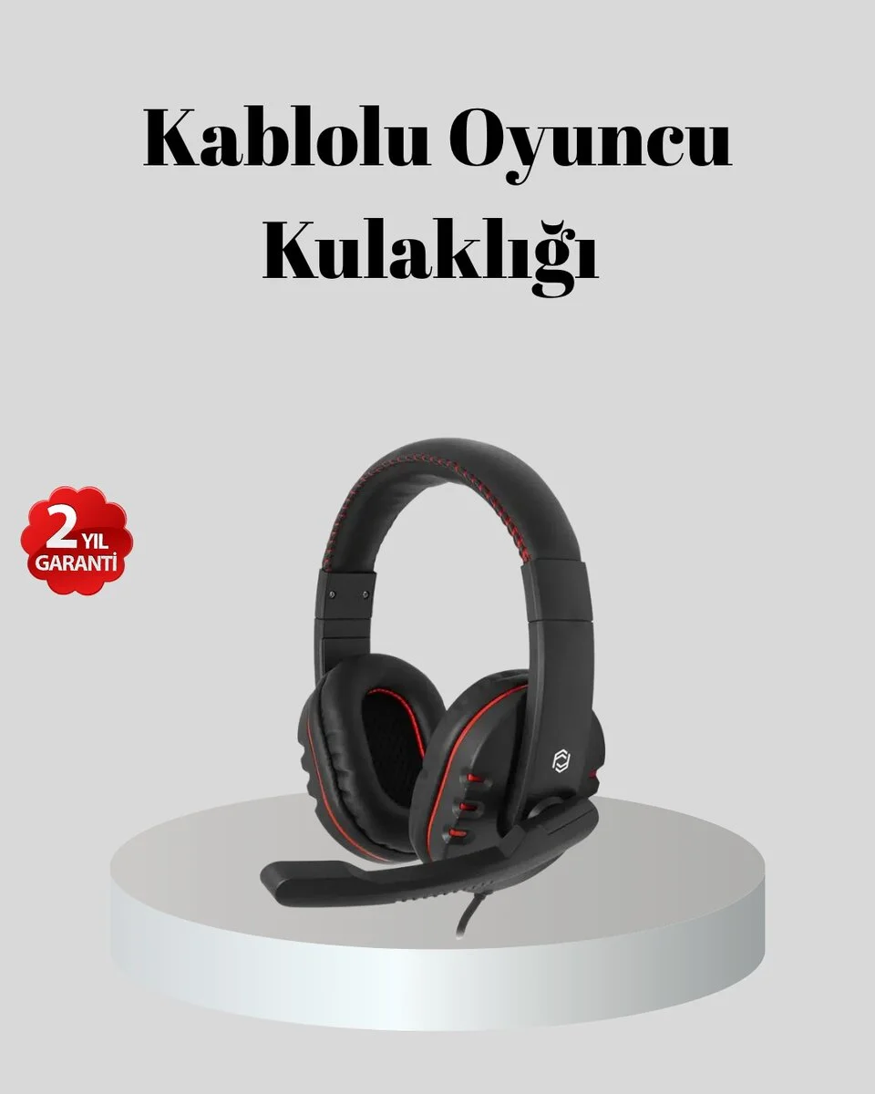 Stereo Ses Destekli Mikrofonlu Gaming Kulaklık – Yumuşak Pedli