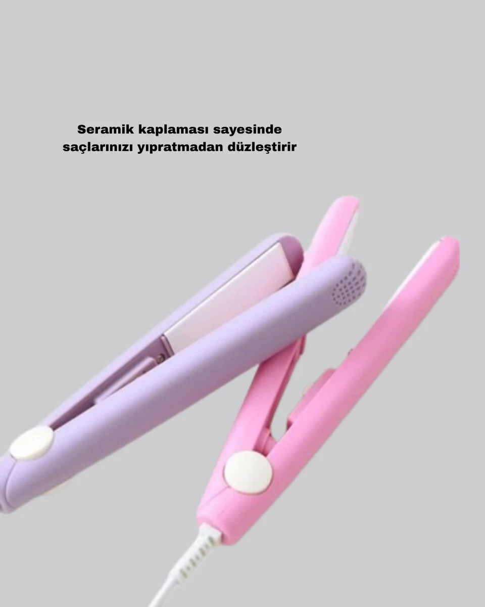 Taşınabilir Seramik Kaplama Mini Saç Düzleştirici – Seyahat ve Günlük Kullanım İçin İdeal