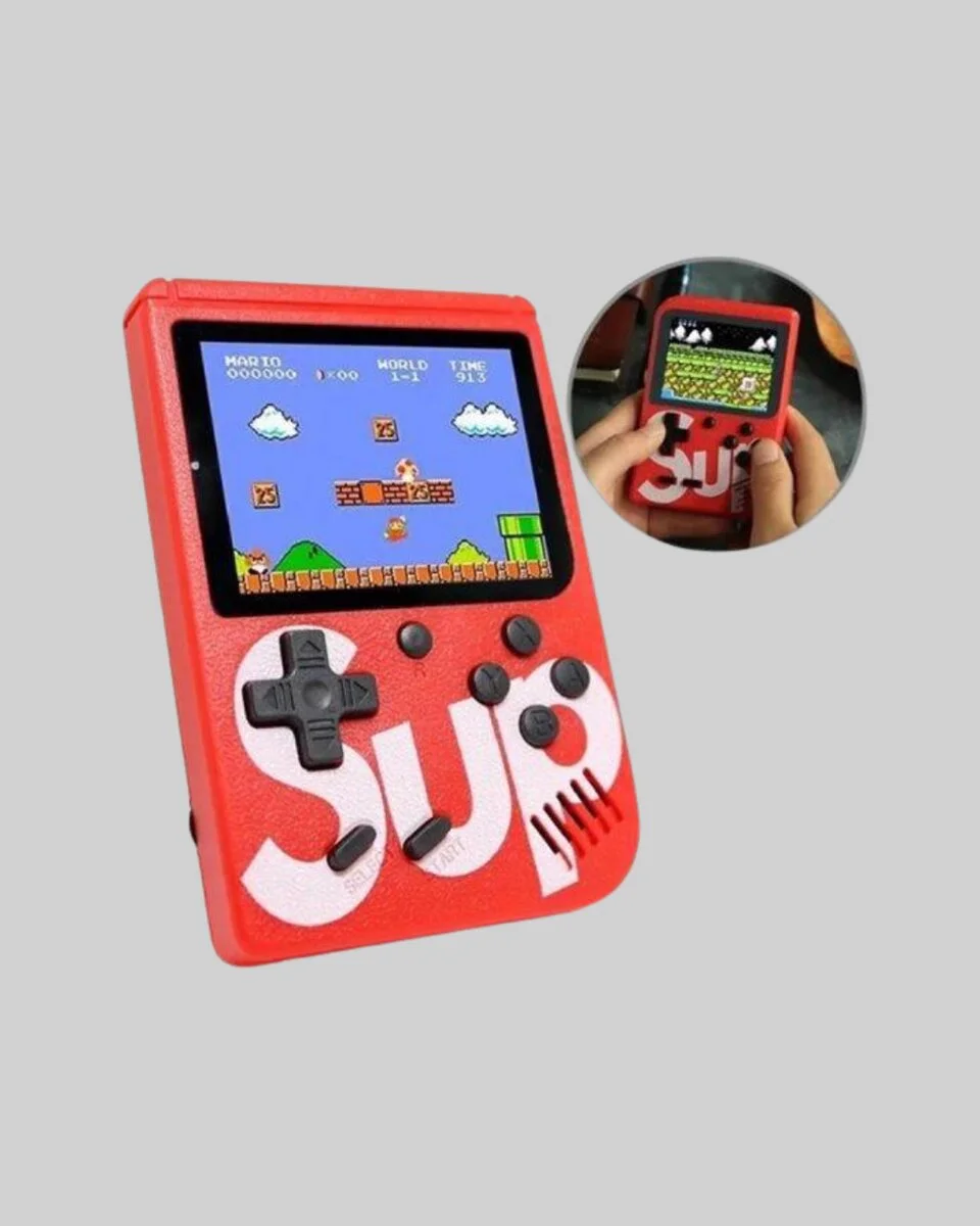 SUP Retro El Konsolu – 500 Oyun 2 Oyunculu 3 İnç Ekran Taşınabilir Şarjlı Atari